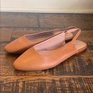 Margot Slingback Flat Leather Aa72 